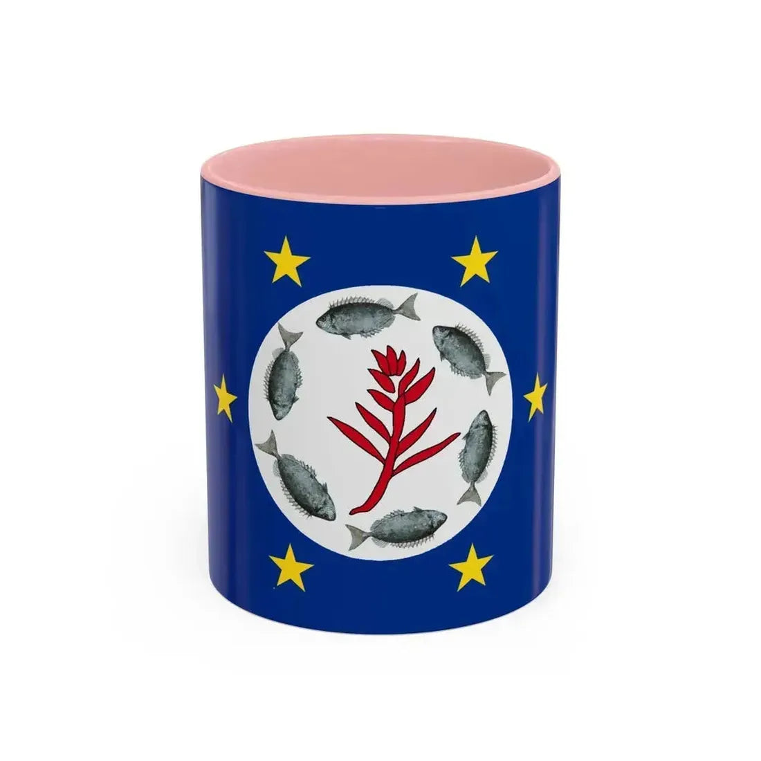 Flag of Airai Palau - Accent Coffee Mug 11oz Pink - Go Mug Yourself