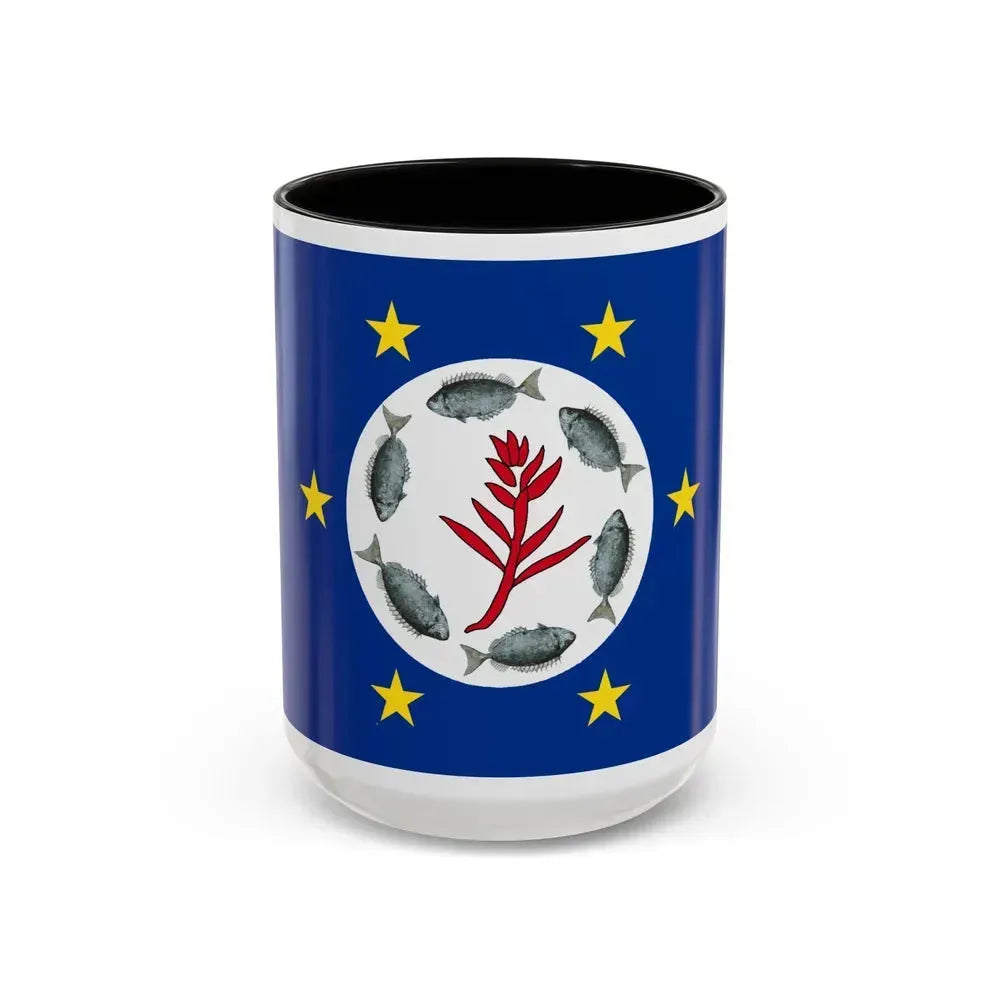 Flag of Airai Palau - Accent Coffee Mug 15oz Black - Go Mug Yourself