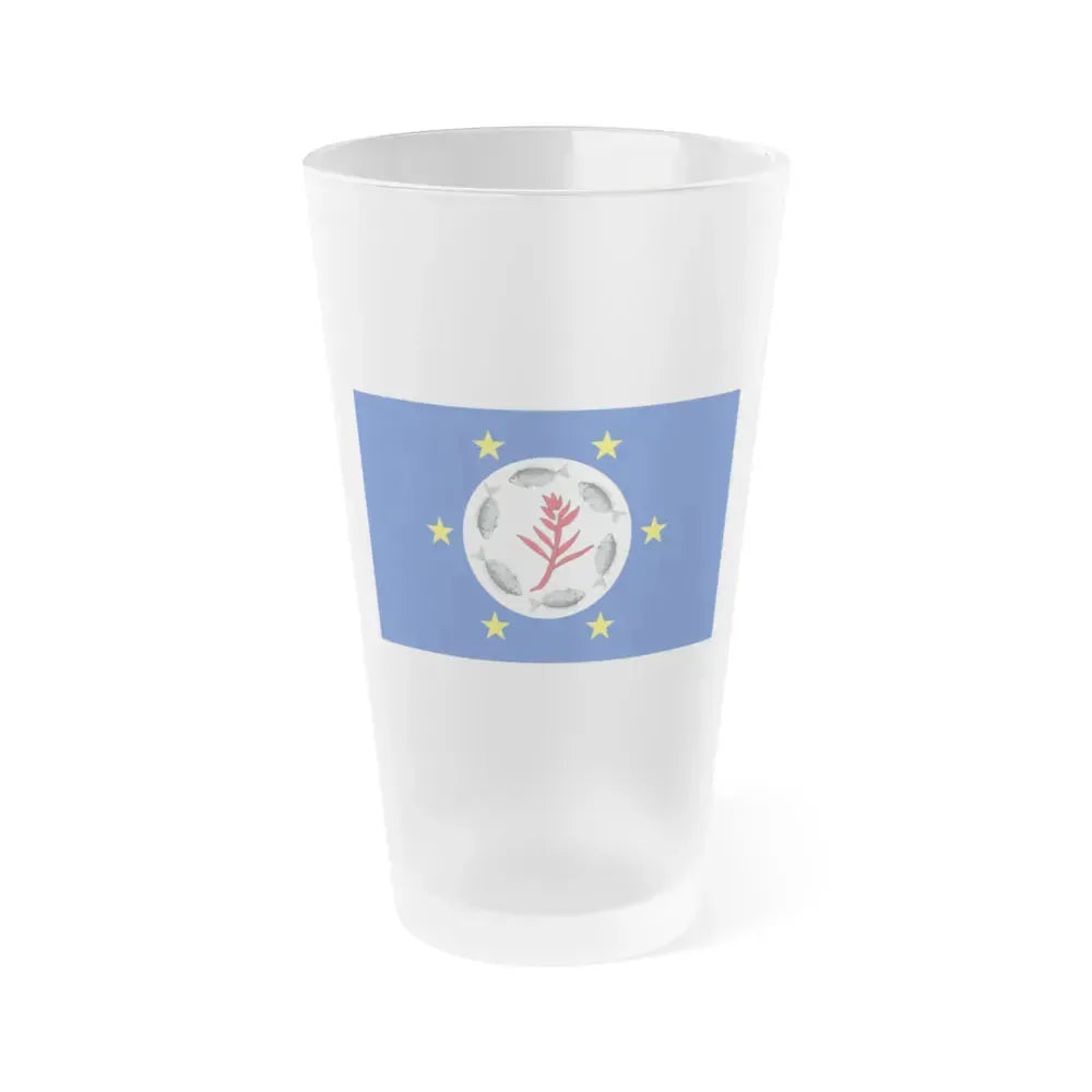 Flag of Airai Palau - Frosted Pint Glass 16oz 16oz Frosted - Go Mug Yourself