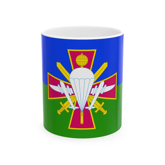 Flag of Airmobile troops of Ukraine (Ukraine) White Coffee Mug 11oz - Go Mug Yourself