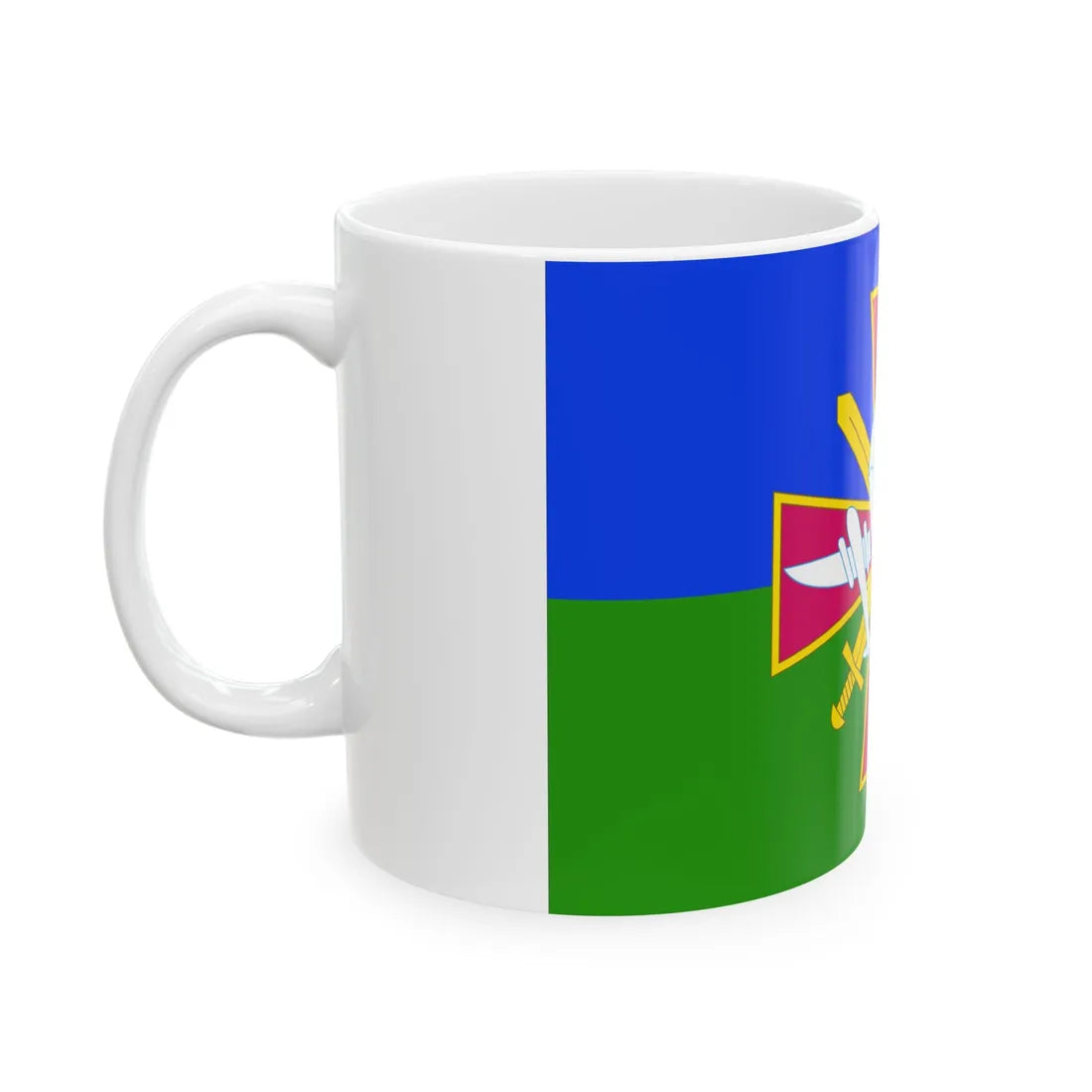 Flag of Airmobile troops of Ukraine (Ukraine) White Coffee Mug - Go Mug Yourself