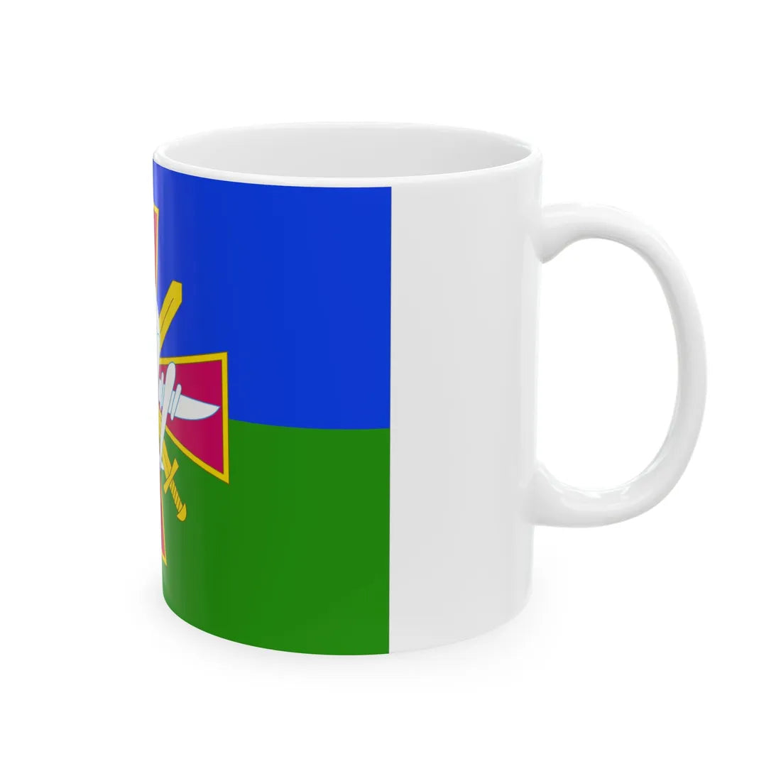 Flag of Airmobile troops of Ukraine (Ukraine) White Coffee Mug - Go Mug Yourself