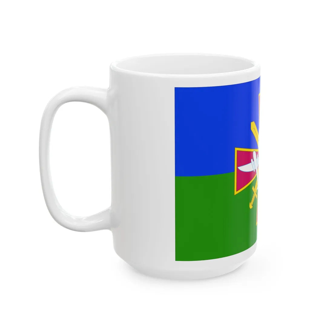 Flag of Airmobile troops of Ukraine (Ukraine) White Coffee Mug - Go Mug Yourself