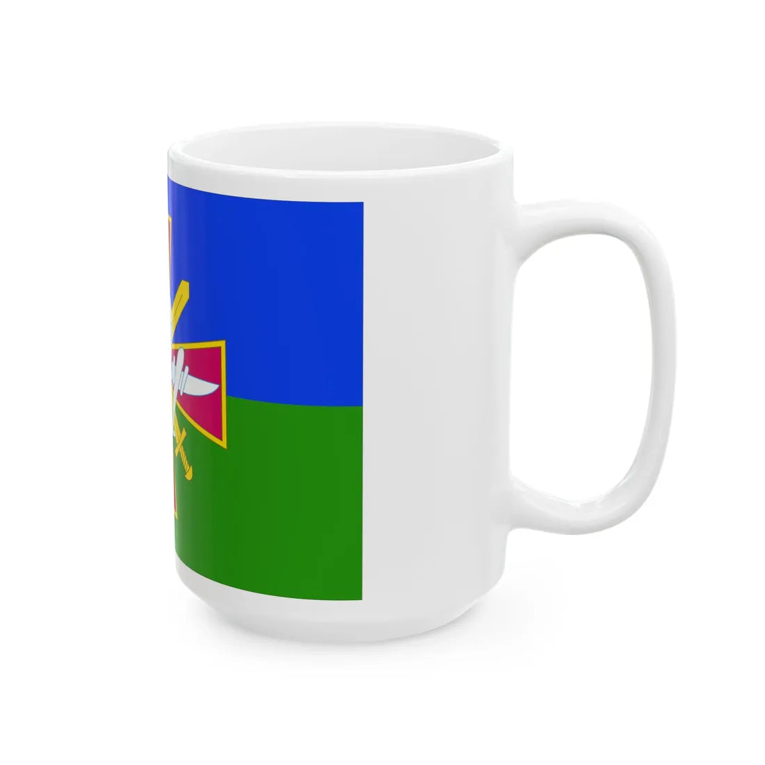 Flag of Airmobile troops of Ukraine (Ukraine) White Coffee Mug - Go Mug Yourself
