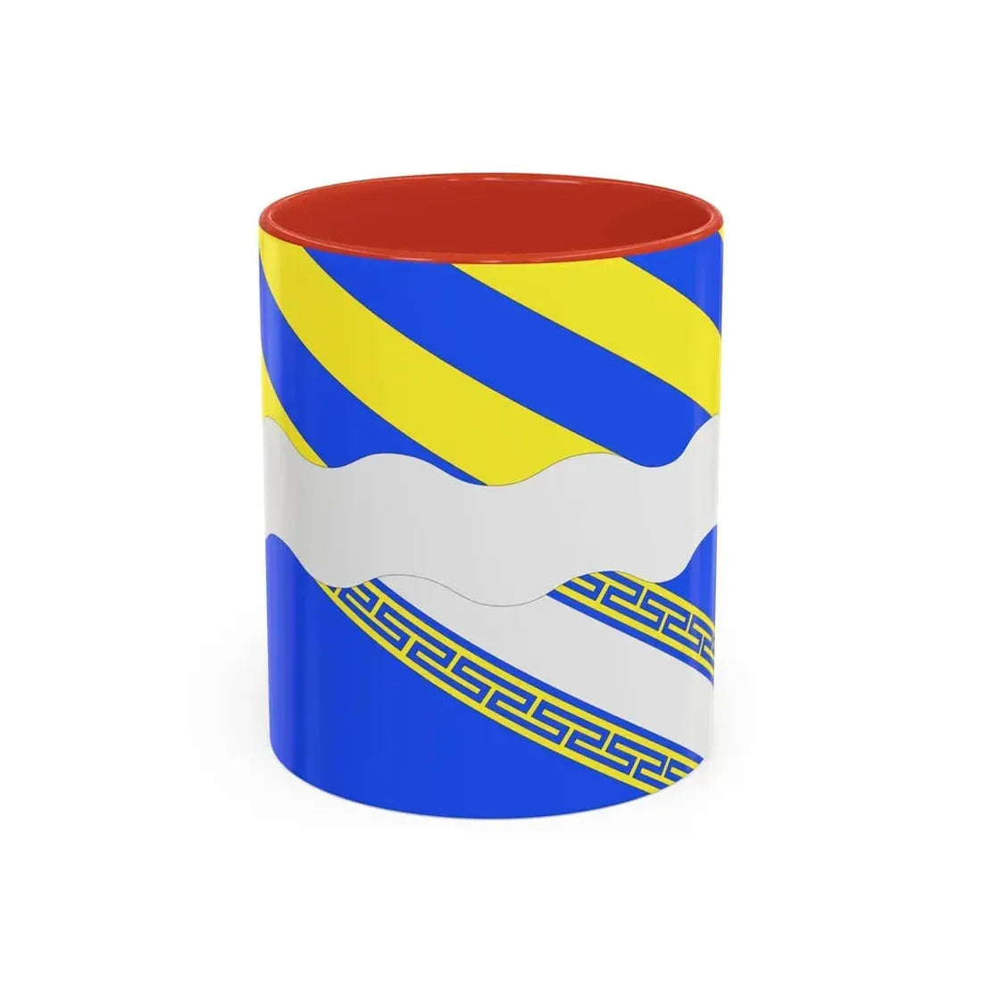Flag of Aisne France 2 - Accent Coffee Mug 11oz Red - Go Mug Yourself