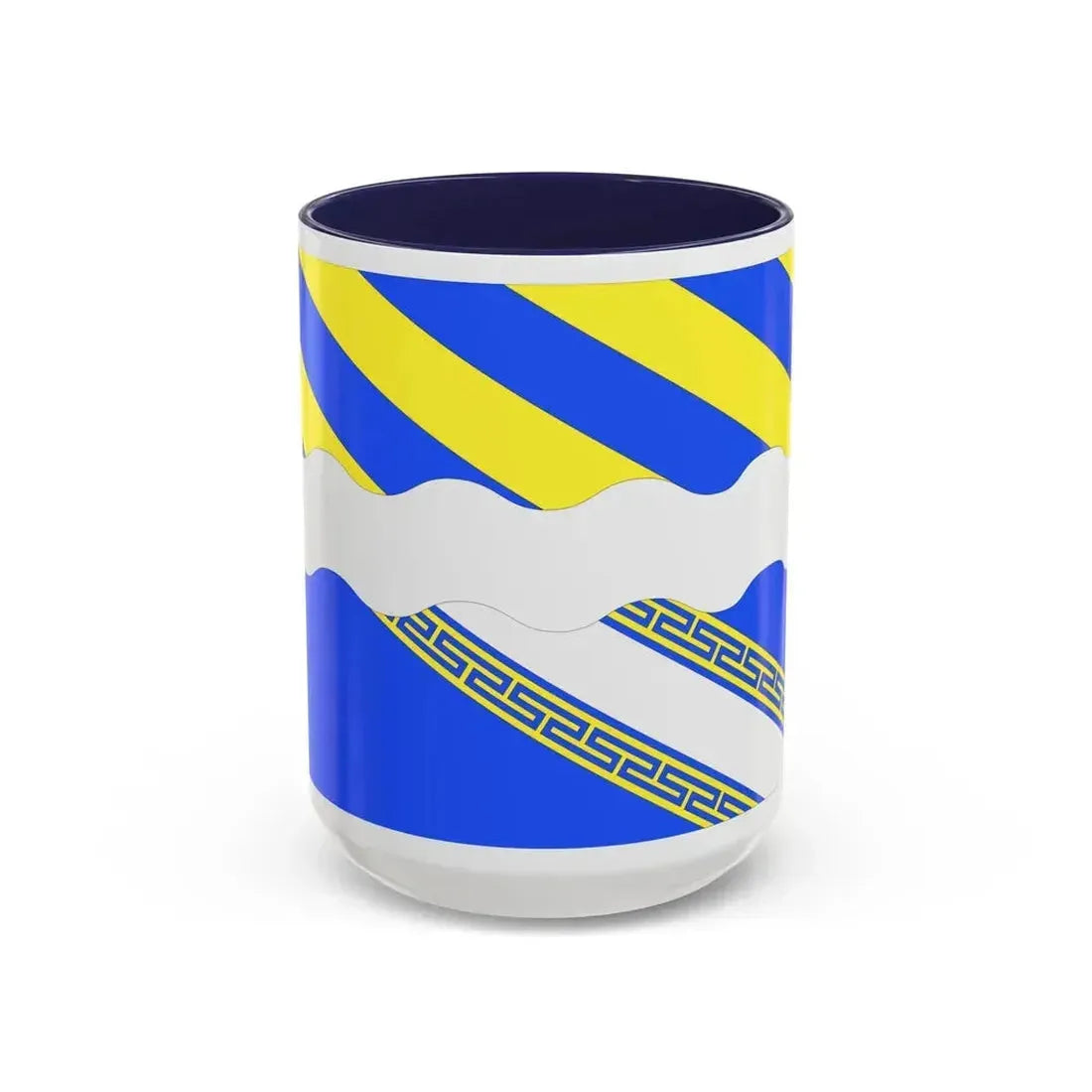 Flag of Aisne France 2 - Accent Coffee Mug 15oz Navy - Go Mug Yourself