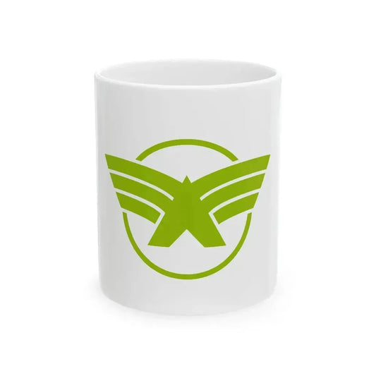 Flag of Aka Fukuoka (Japan) White Coffee Mug 11oz - Go Mug Yourself