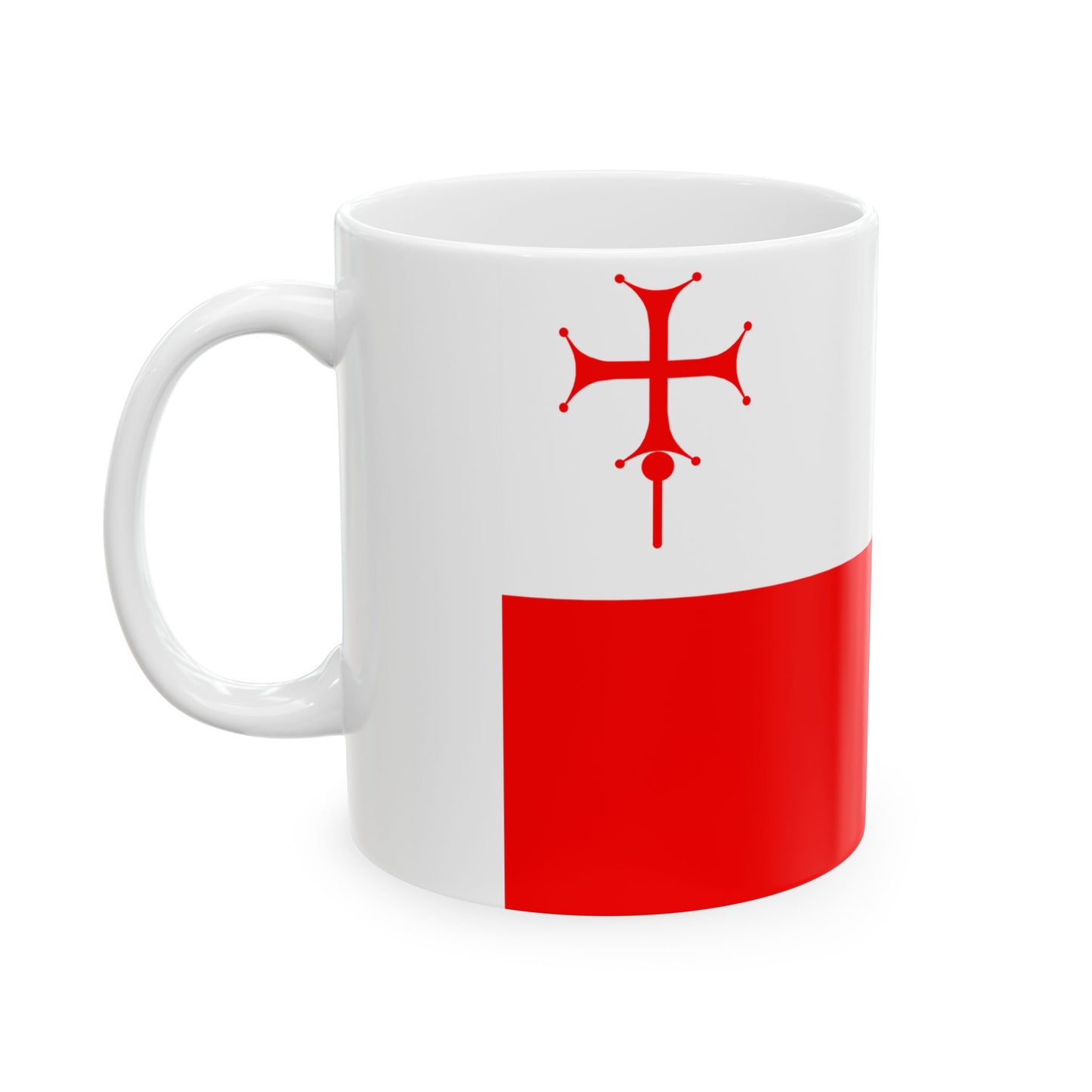 Flag of Akhalgori Municipality (Georgia) White Coffee Mug-Go Mug Yourself