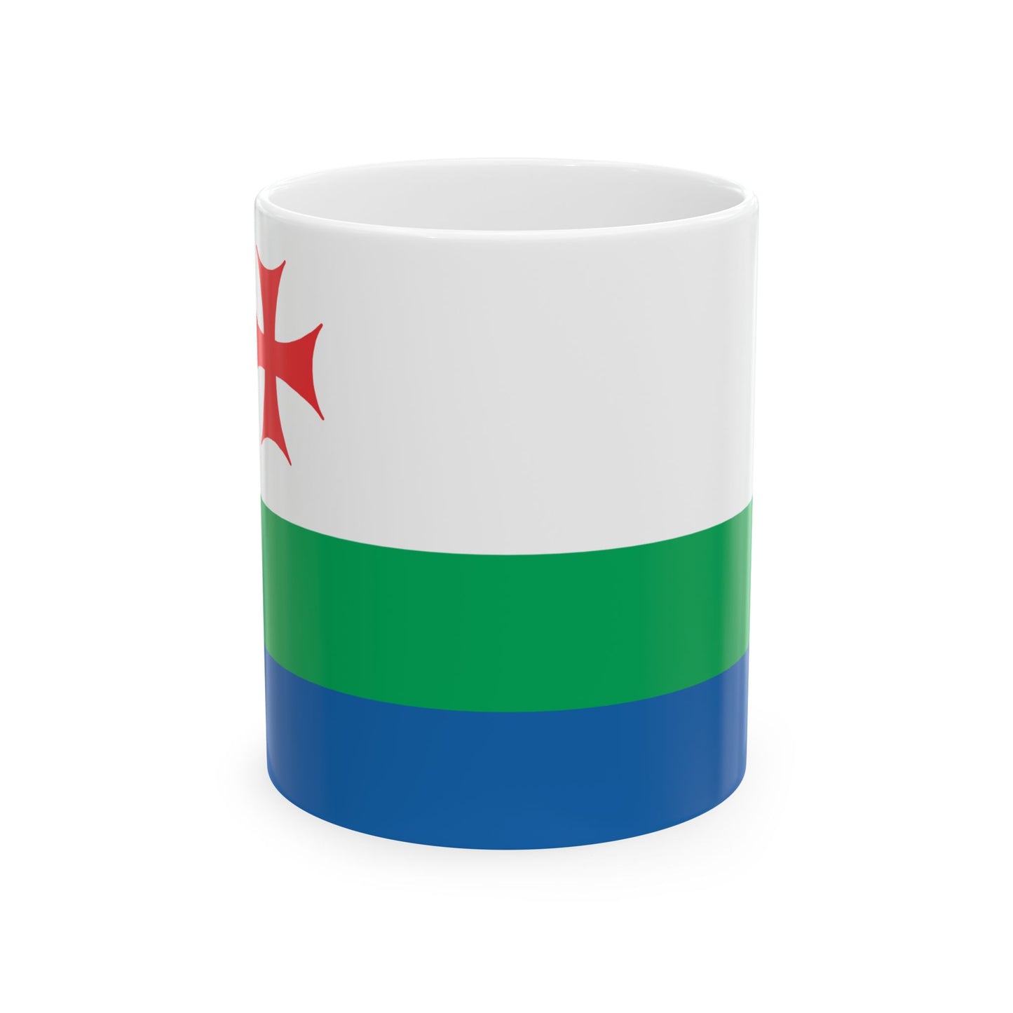 Flag of Akhalkalaki Municipality (Georgia) White Coffee Mug-11oz-Go Mug Yourself