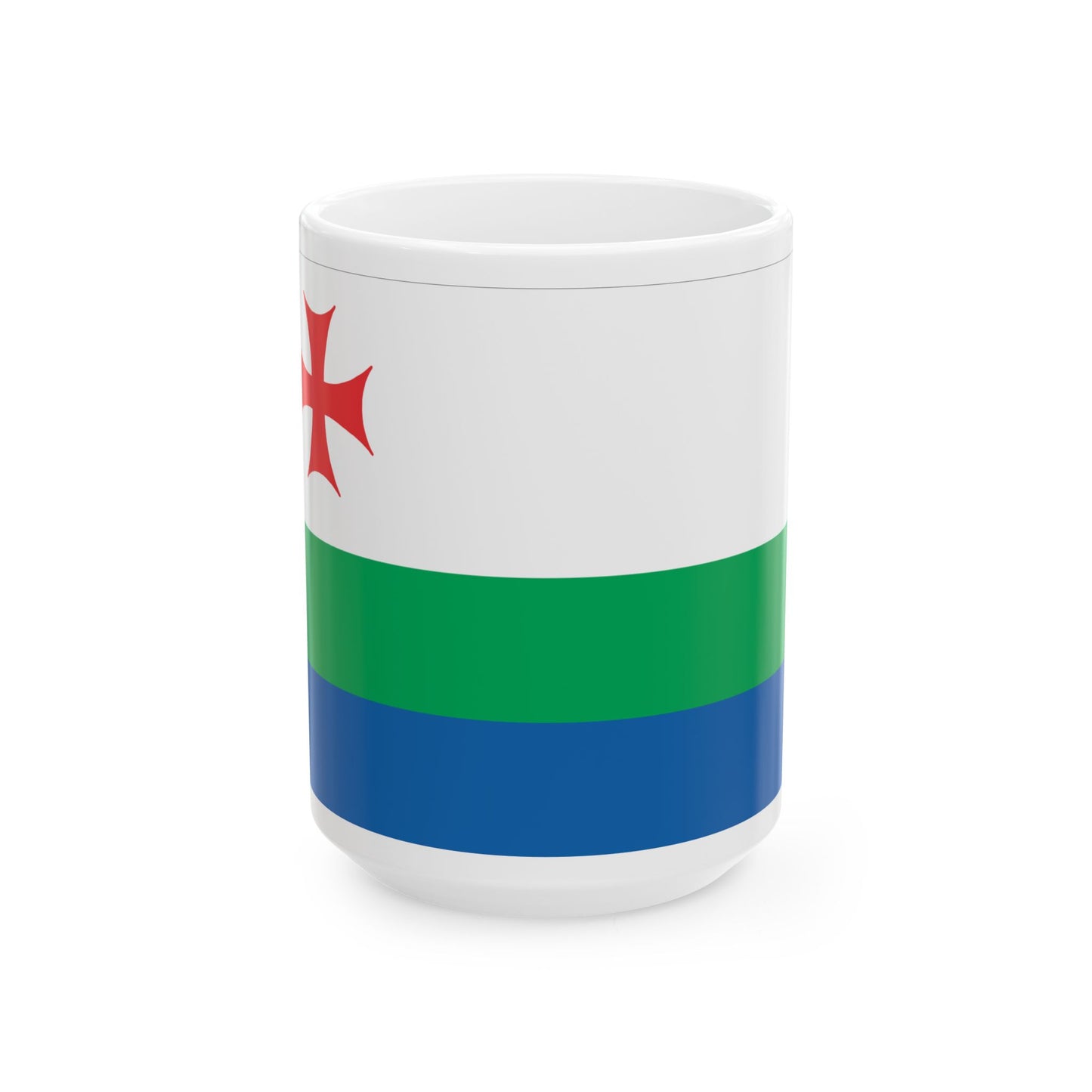 Flag of Akhalkalaki Municipality (Georgia) White Coffee Mug-15oz-Go Mug Yourself