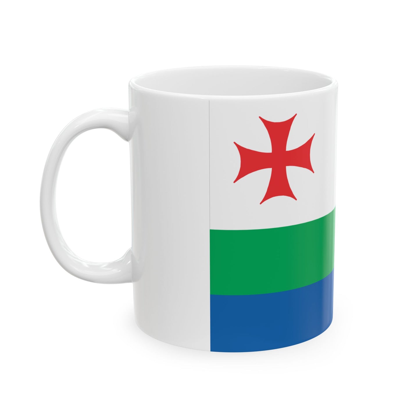 Flag of Akhalkalaki Municipality (Georgia) White Coffee Mug-Go Mug Yourself