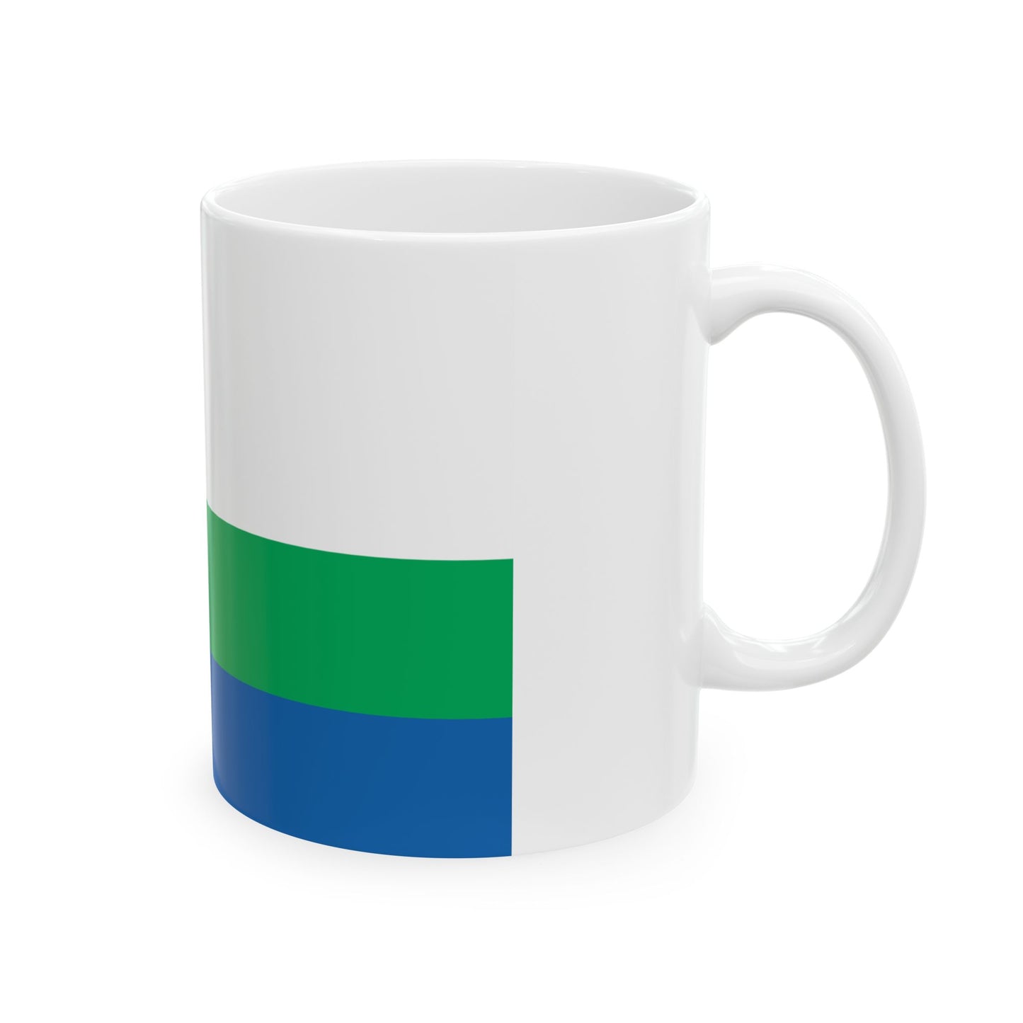 Flag of Akhalkalaki Municipality (Georgia) White Coffee Mug-Go Mug Yourself