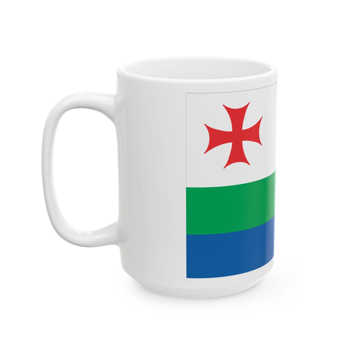 Flag of Akhalkalaki Municipality (Georgia) White Coffee Mug-Go Mug Yourself