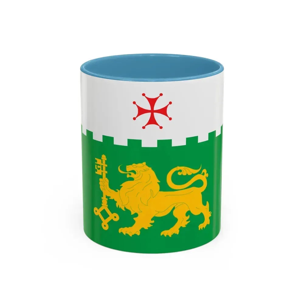 Flag of Akhaltsikhe Georgia - Accent Coffee Mug 11oz Light Blue - Go Mug Yourself