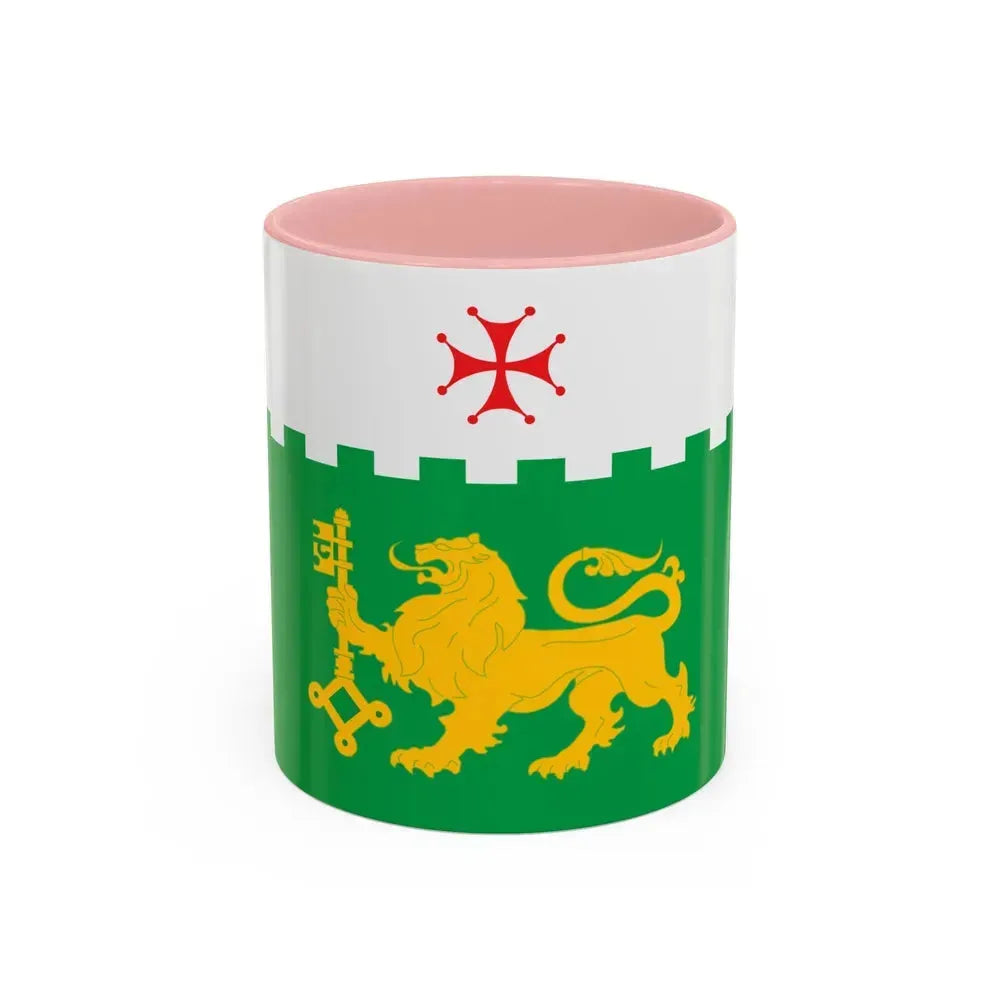 Flag of Akhaltsikhe Georgia - Accent Coffee Mug 11oz Pink - Go Mug Yourself