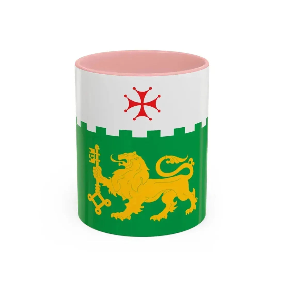 Flag of Akhaltsikhe Georgia - Accent Coffee Mug 11oz Pink - Go Mug Yourself