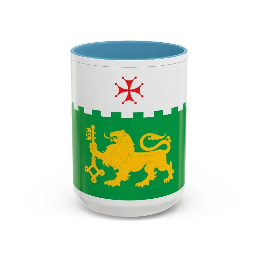 Flag of Akhaltsikhe Georgia - Accent Coffee Mug 15oz Light Blue - Go Mug Yourself