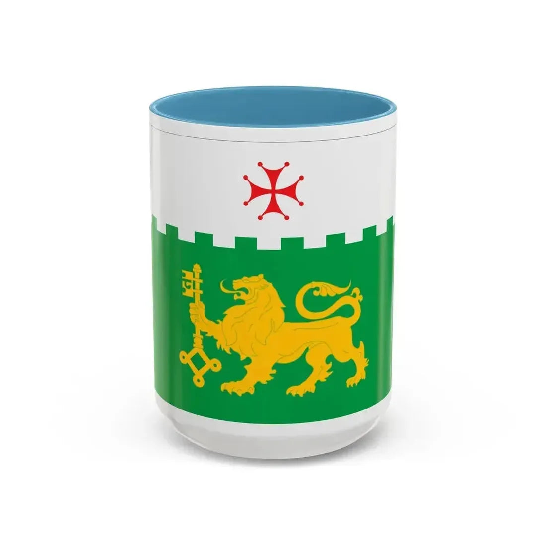 Flag of Akhaltsikhe Georgia - Accent Coffee Mug 15oz Light Blue - Go Mug Yourself