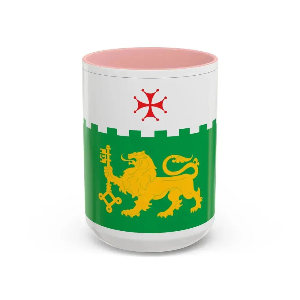 Flag of Akhaltsikhe Georgia - Accent Coffee Mug 15oz Pink - Go Mug Yourself