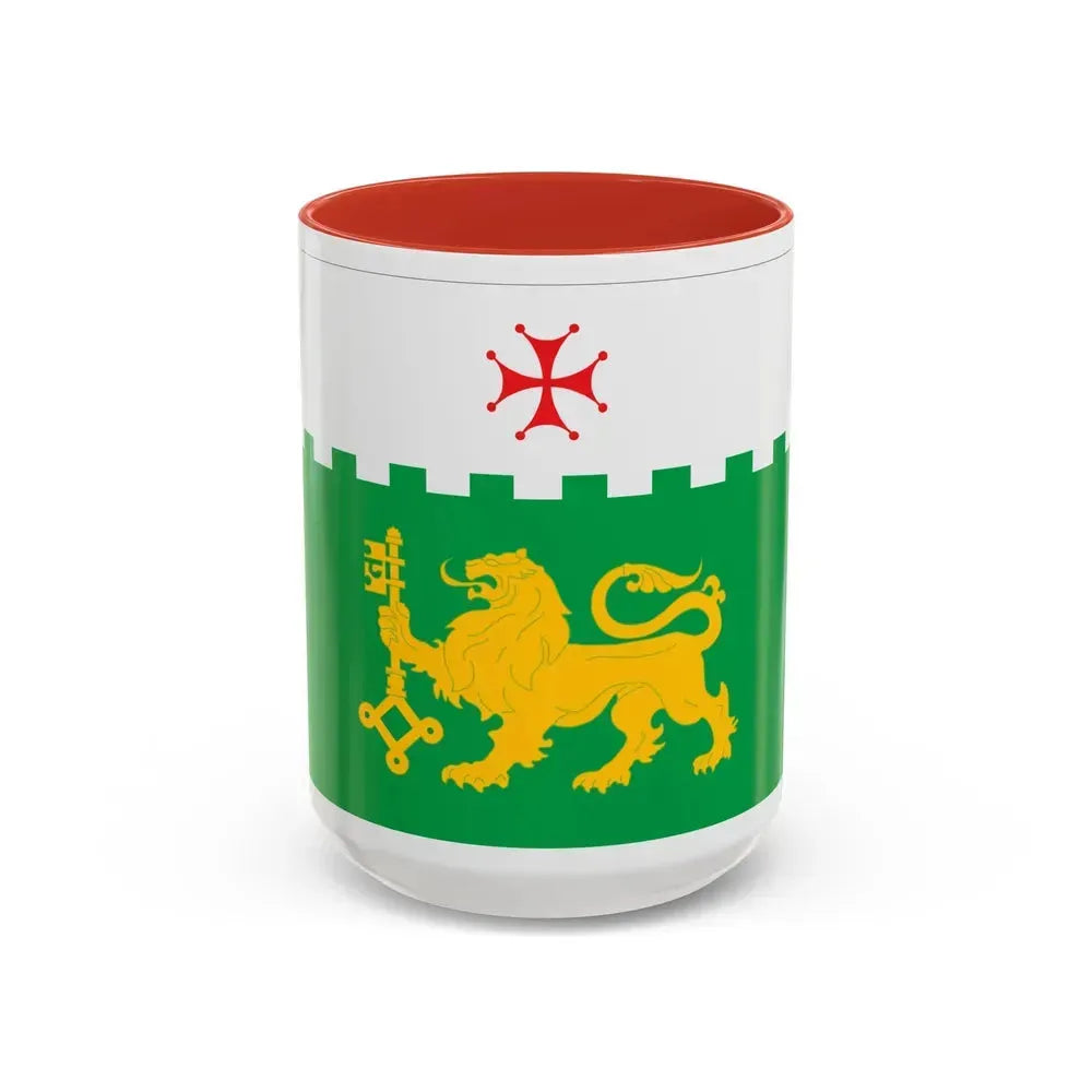 Flag of Akhaltsikhe Georgia - Accent Coffee Mug 15oz Red - Go Mug Yourself