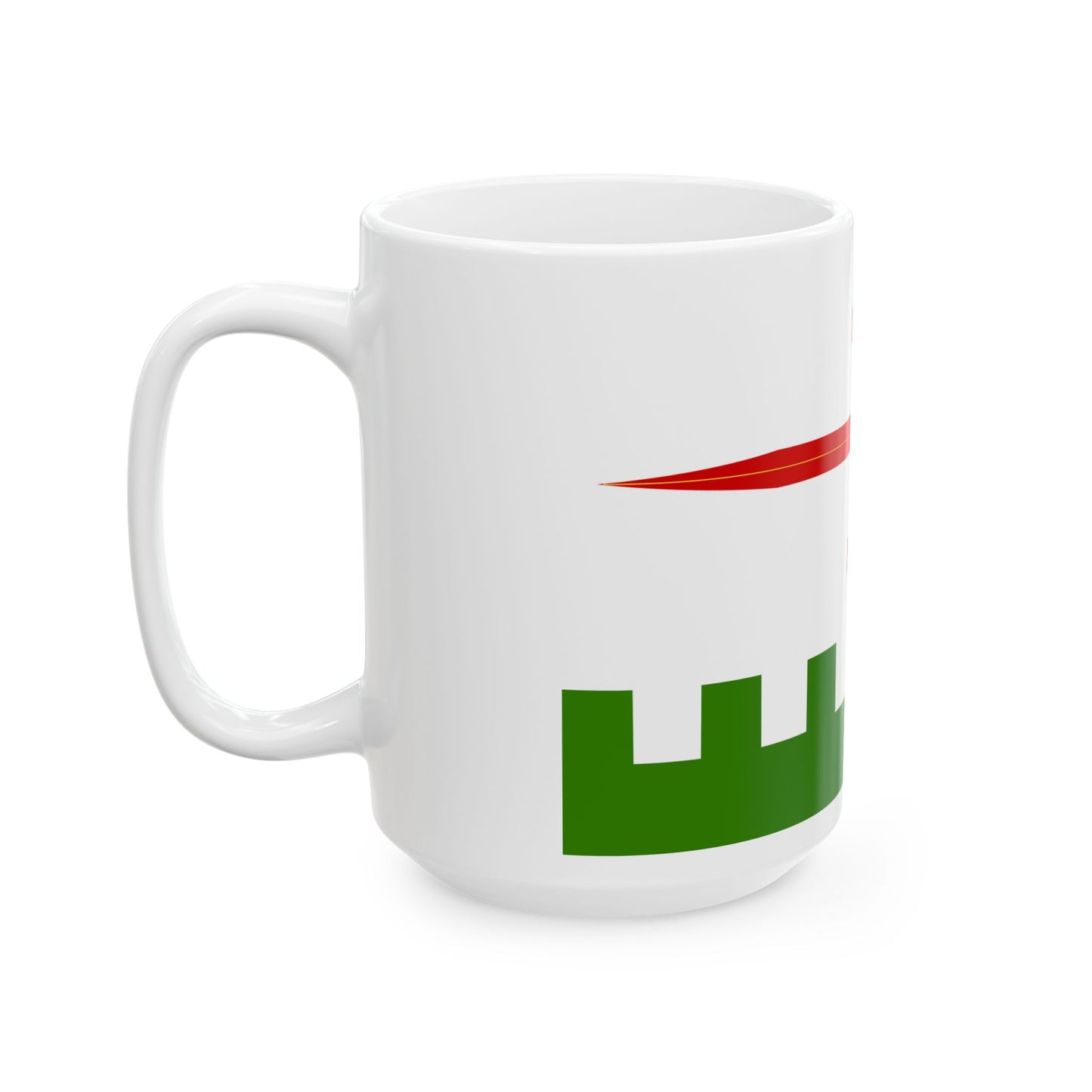 Flag of Akhaltsikhe Municipality (Georgia) White Coffee Mug-Go Mug Yourself