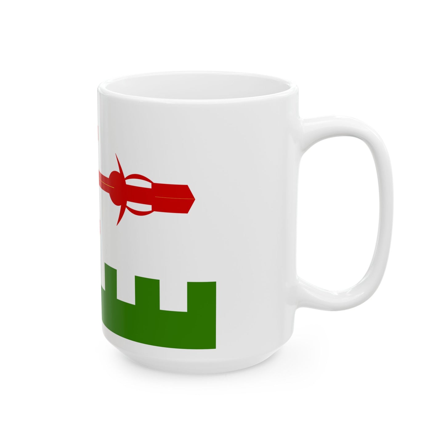 Flag of Akhaltsikhe Municipality (Georgia) White Coffee Mug-Go Mug Yourself