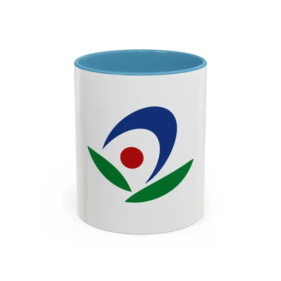 Flag of Akiruno Tokyo Japan - Accent Coffee Mug 11oz Light Blue - Go Mug Yourself
