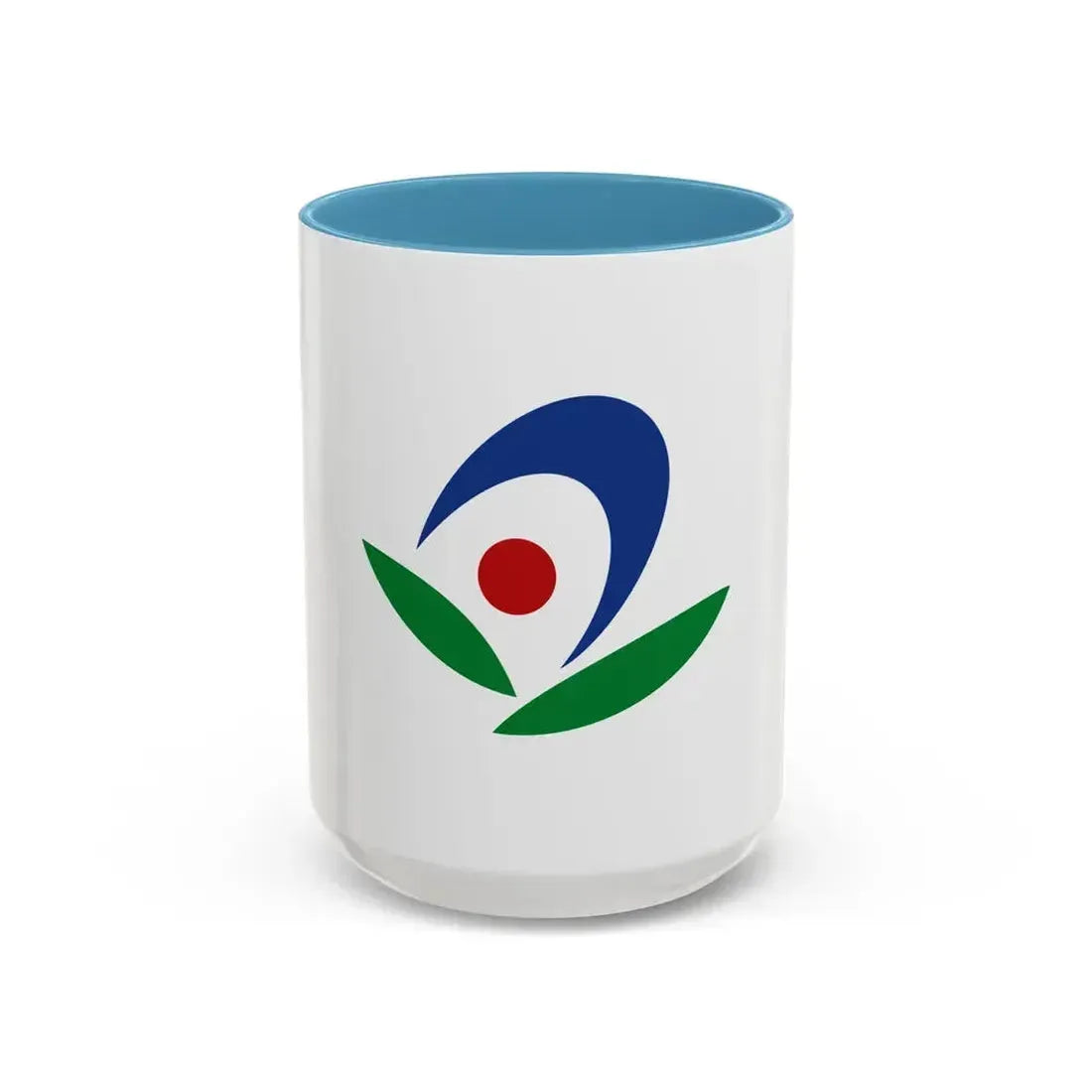 Flag of Akiruno Tokyo Japan - Accent Coffee Mug 15oz Light Blue - Go Mug Yourself