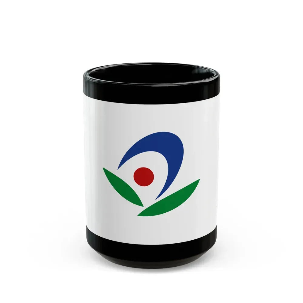 Flag of Akiruno Tokyo Japan - Black Coffee Mug 15oz - Go Mug Yourself