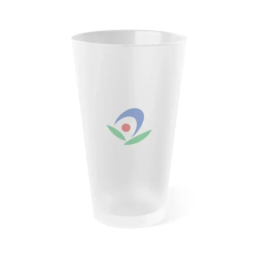Flag of Akiruno Tokyo Japan - Frosted Pint Glass 16oz 16oz Frosted - Go Mug Yourself