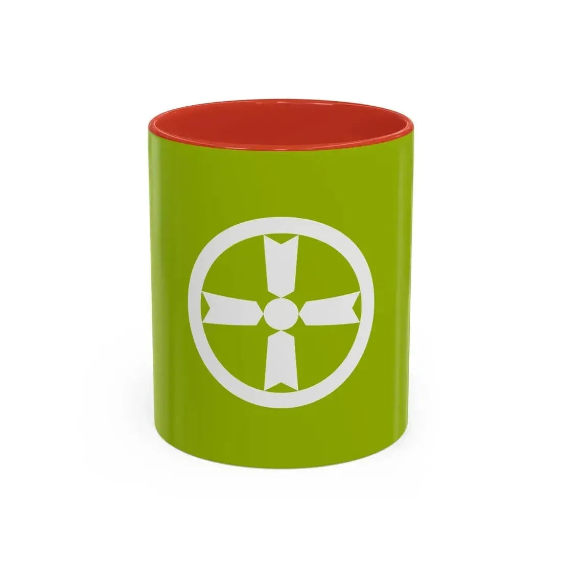 Flag of Akita Akita Japan - Accent Coffee Mug 11oz Red - Go Mug Yourself