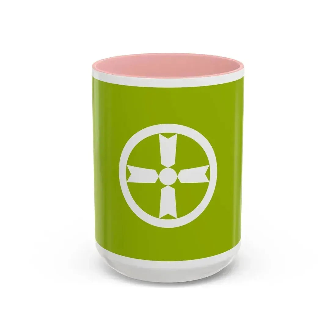 Flag of Akita Akita Japan - Accent Coffee Mug 15oz Pink - Go Mug Yourself