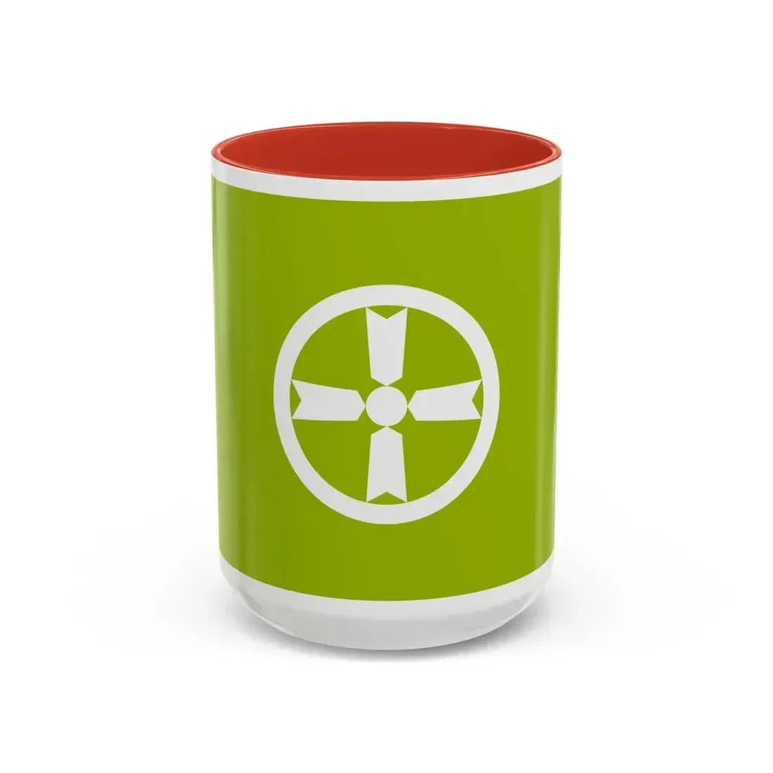 Flag of Akita Akita Japan - Accent Coffee Mug 15oz Red - Go Mug Yourself