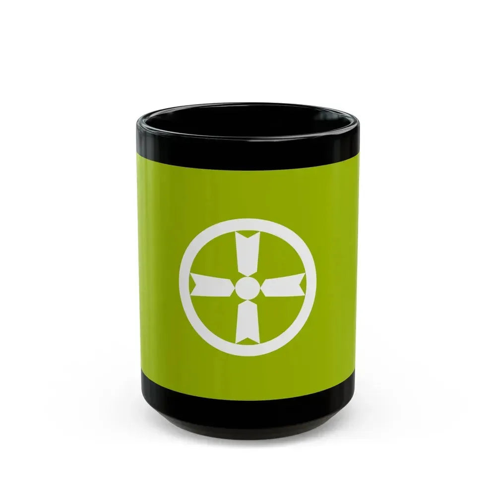 Flag of Akita Akita Japan - Black Coffee Mug 15oz - Go Mug Yourself