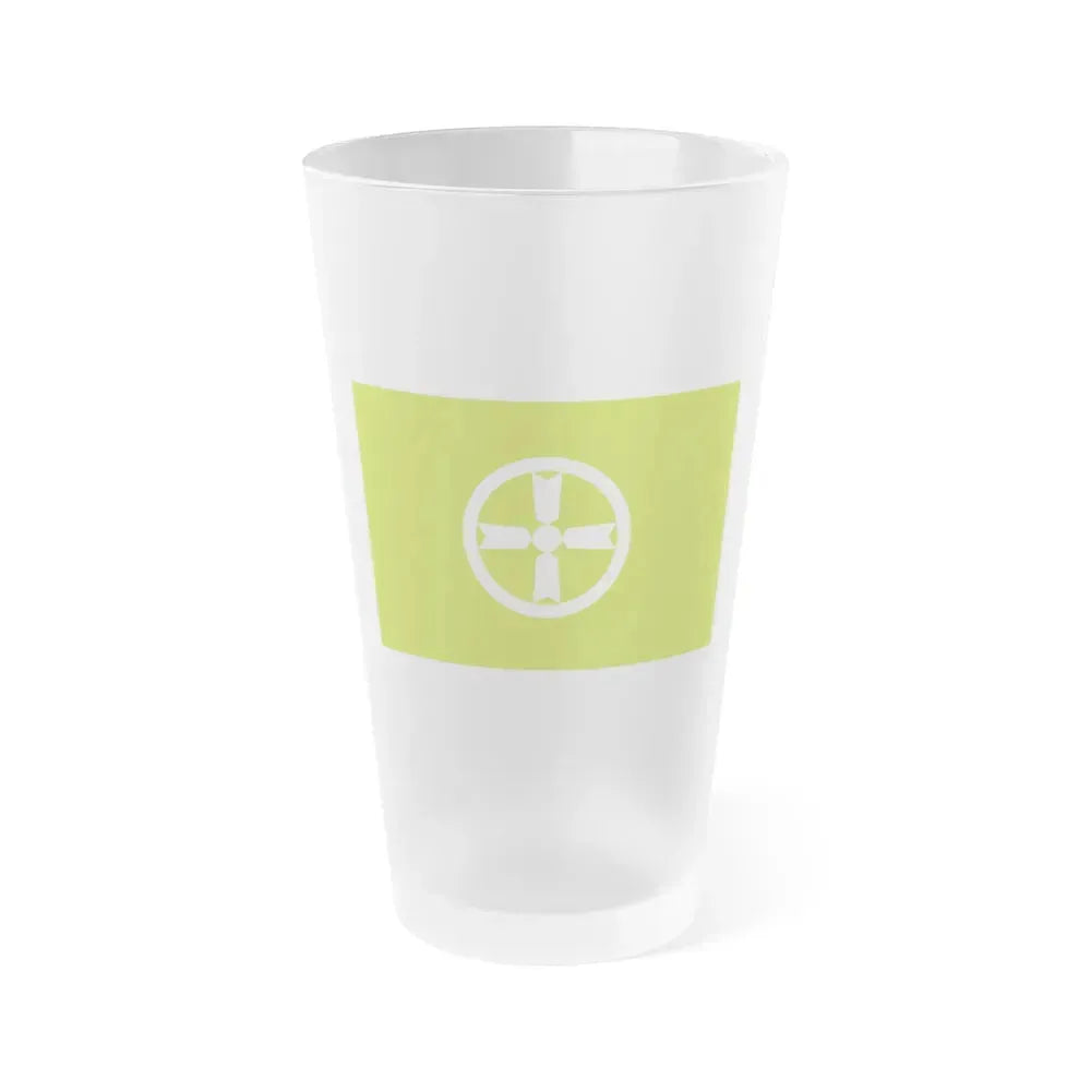 Flag of Akita Akita Japan - Frosted Pint Glass 16oz 16oz Frosted - Go Mug Yourself