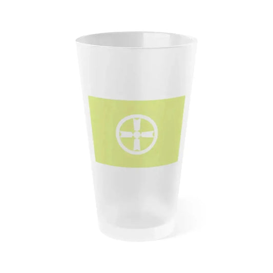 Flag of Akita Akita Japan - Frosted Pint Glass 16oz 16oz Frosted - Go Mug Yourself