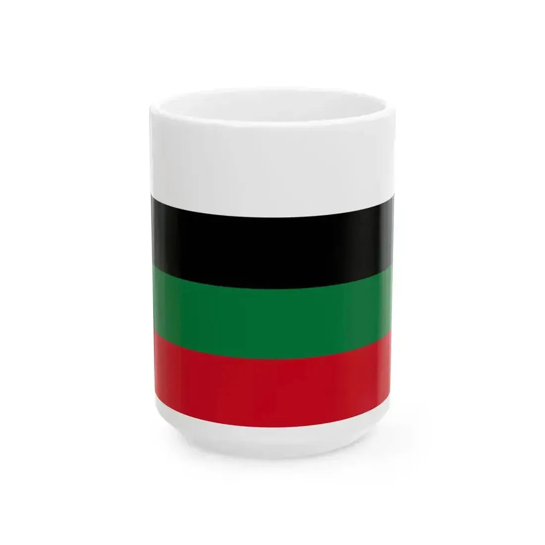 Flag of al-Mountada al-Adabi (Oman) White Coffee Mug 15oz - Go Mug Yourself