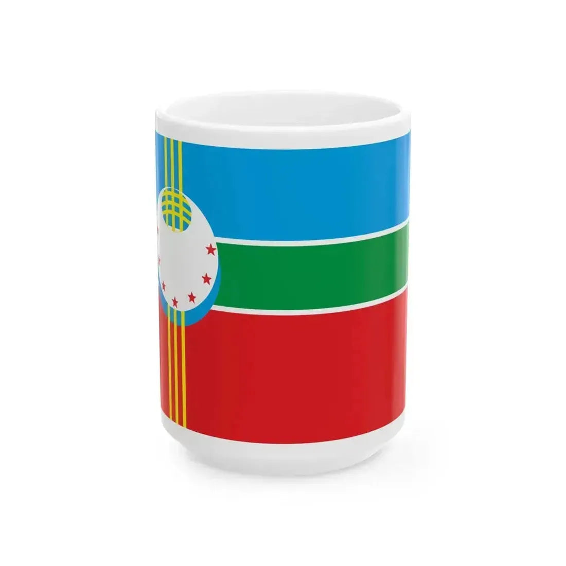 Flag of Ala-Buka District (Kyrgyzstan) White Coffee Mug 15oz - Go Mug Yourself