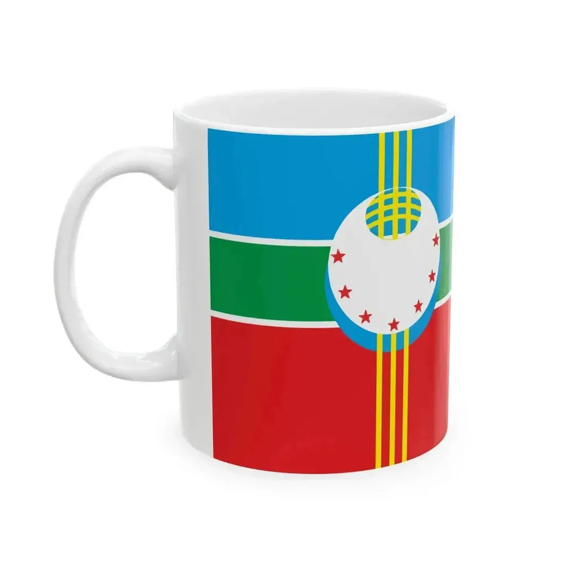 Flag of Ala-Buka District (Kyrgyzstan) White Coffee Mug - Go Mug Yourself