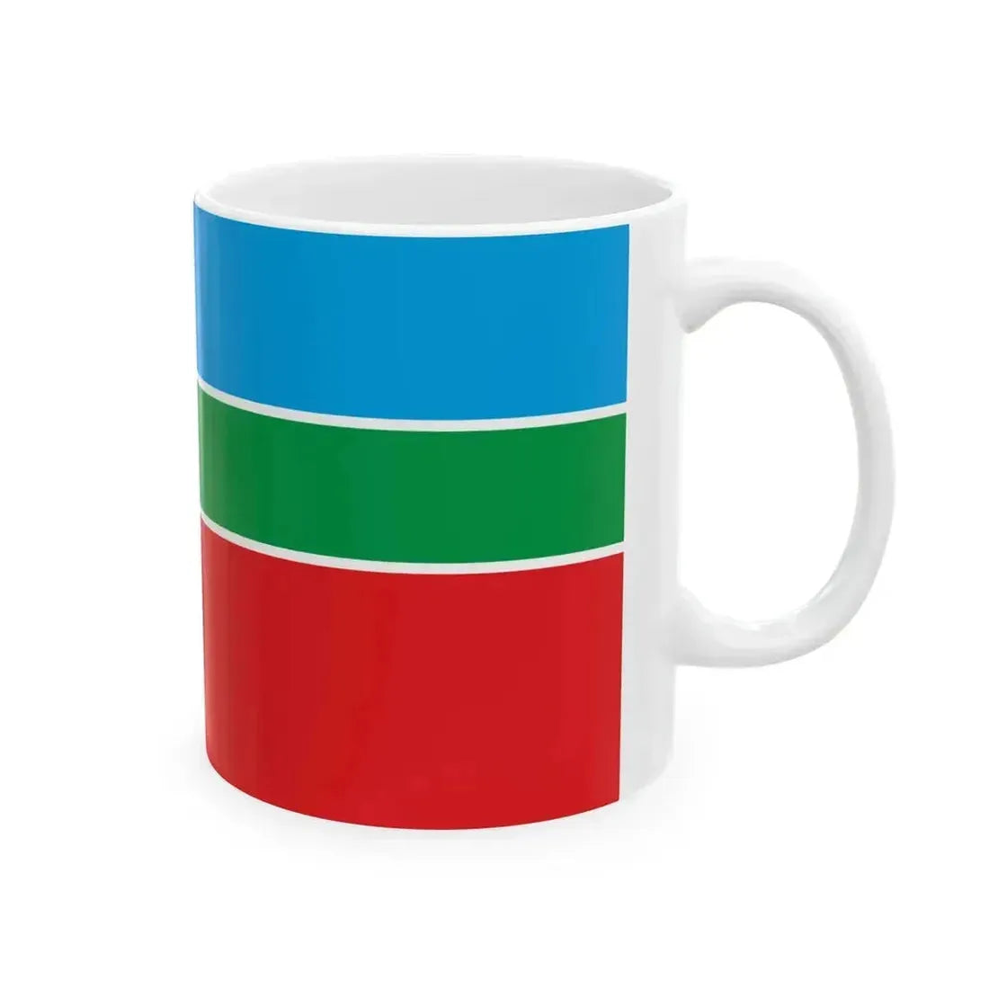 Flag of Ala-Buka District (Kyrgyzstan) White Coffee Mug - Go Mug Yourself