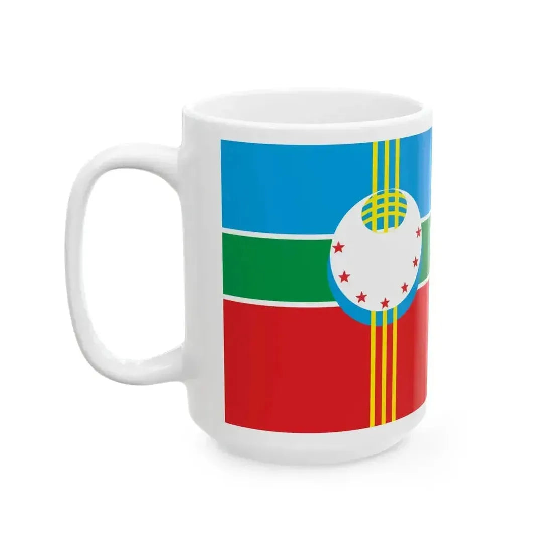 Flag of Ala-Buka District (Kyrgyzstan) White Coffee Mug - Go Mug Yourself