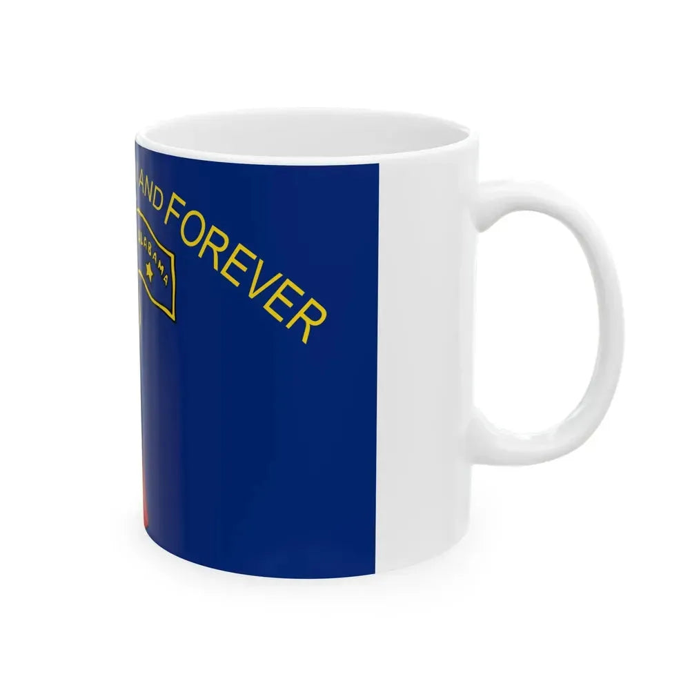 Flag of Alabama 1861 obverse (United States) White Coffee Mug - Go Mug Yourself