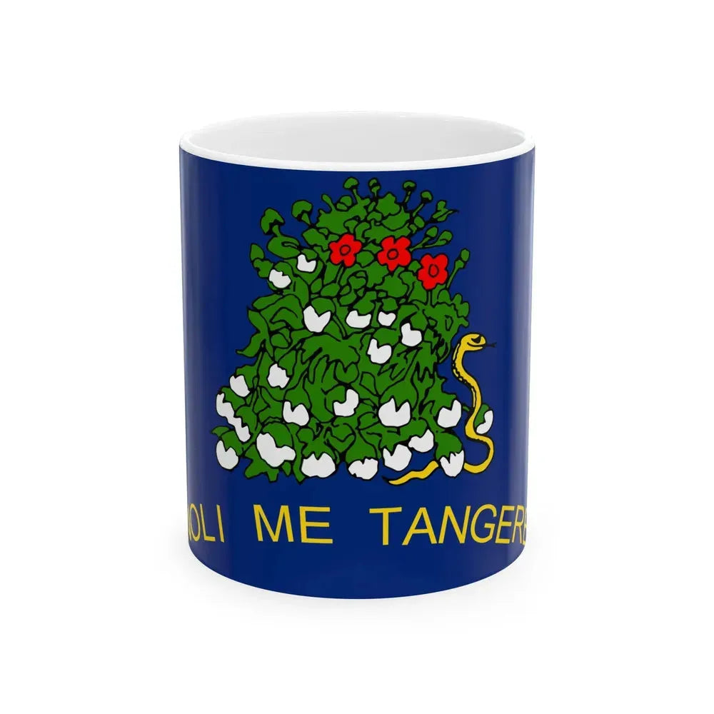 Flag of Alabama 1861 reverse (United States) White Coffee Mug 11oz - Go Mug Yourself