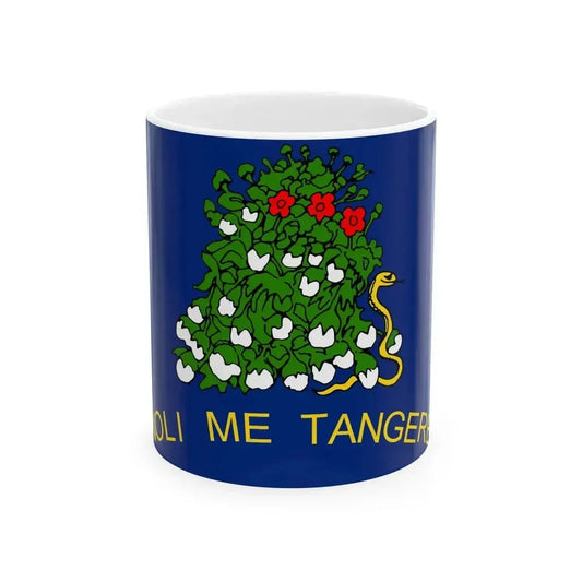 Flag of Alabama 1861 reverse (United States) White Coffee Mug 11oz - Go Mug Yourself