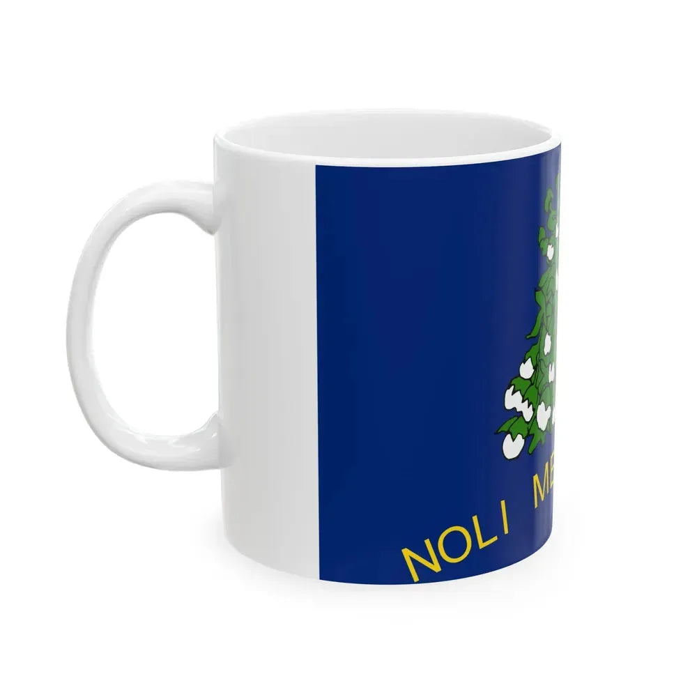 Flag of Alabama 1861 reverse (United States) White Coffee Mug - Go Mug Yourself