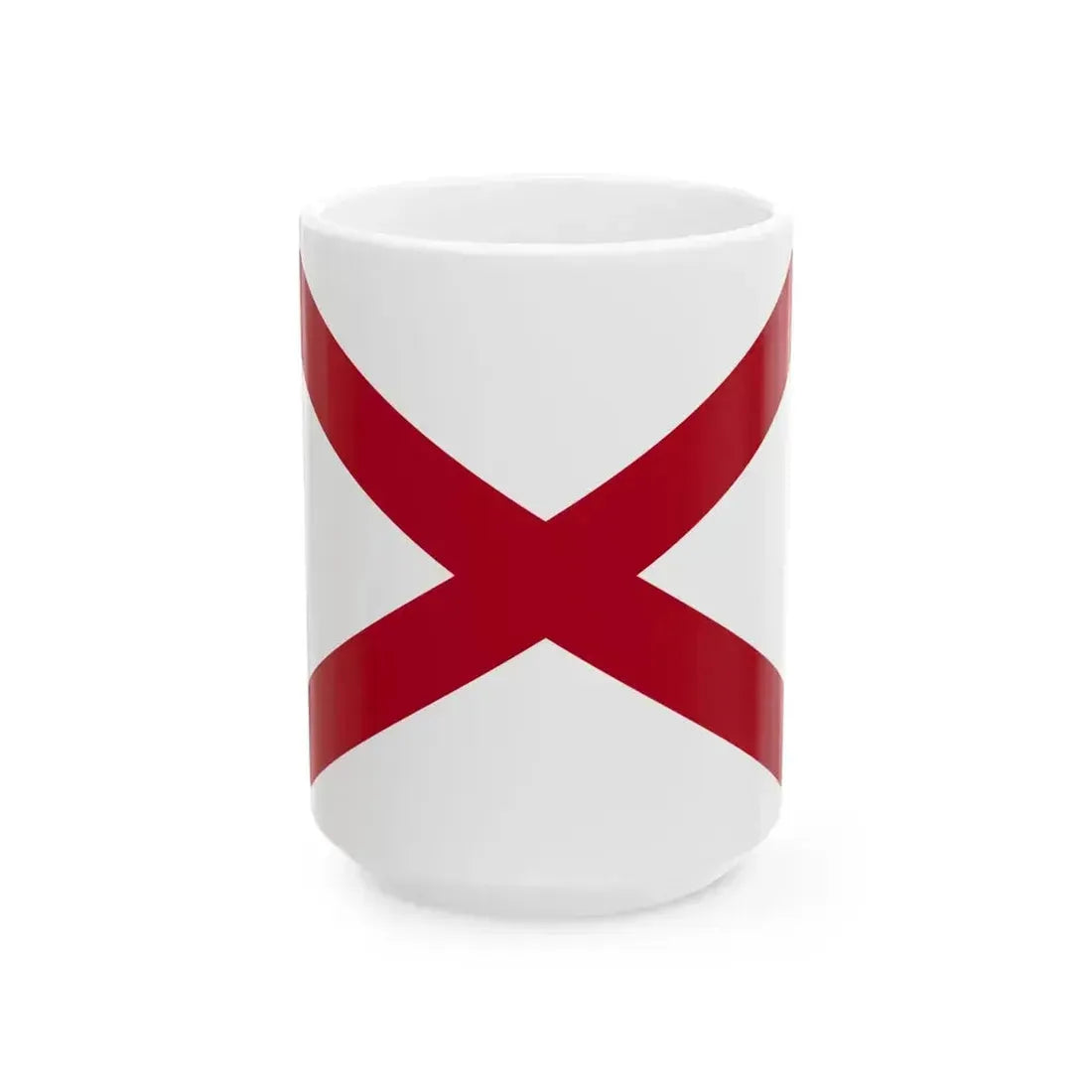Flag of Alabama 3-2 (United States) White Coffee Mug 15oz - Go Mug Yourself