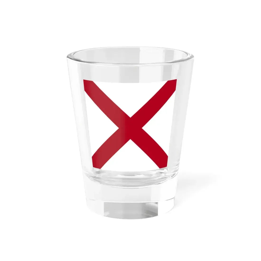 Flag of Alabama square (United States) Shot Glass 1.5oz 1.5oz - Go Mug Yourself