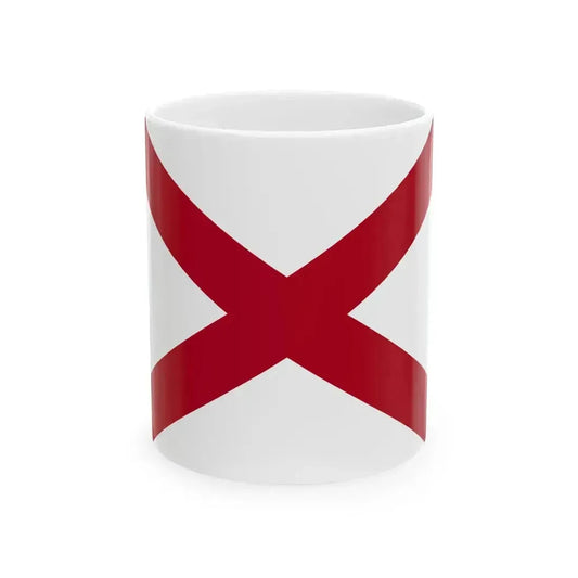 Flag of Alabama (United States) White Coffee Mug 11oz - Go Mug Yourself