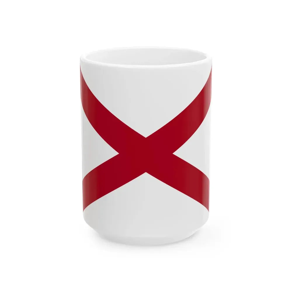 Flag of Alabama (United States) White Coffee Mug 15oz - Go Mug Yourself
