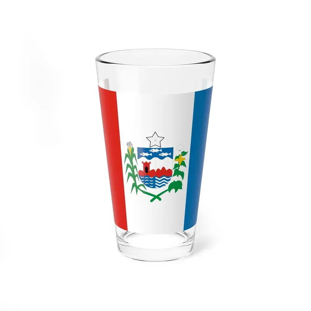 Flag of Alagoas Brazil - Pint Glass 16oz 16oz - Go Mug Yourself